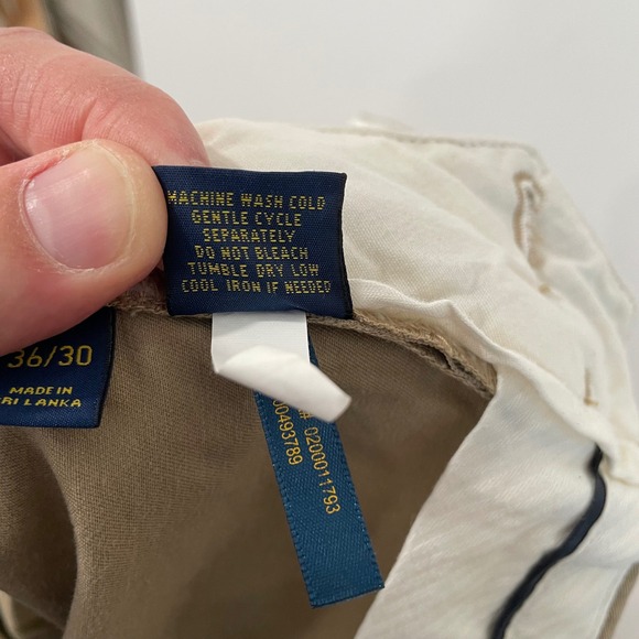 Polo Ralph Lauren Stretch Classic Fit Chino‎ Pants Khaki Mens 36x30 - Picture 8 of 8